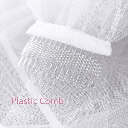 Lady & Home Bridal Veil Wedding Veil with Comb Bachelorette Party Decorations ، وملحقات دش الزفاف ، والعروس لتكون هدية in Kuwait