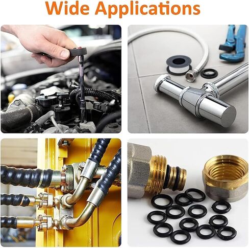 225-800pcs طوقا حشية نتريل معبأة متعددة الأحجام مطاطية O-Rings إصلاح مجموعة الغسالات المقاومة للزيت مجموعة الغسالات (770 ٪) in Kuwait