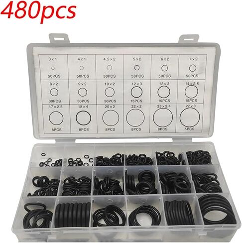 225-800pcs طوقا حشية نتريل معبأة متعددة الأحجام مطاطية O-Rings إصلاح مجموعة الغسالات المقاومة للزيت مجموعة الغسالات (770 ٪) in Kuwait