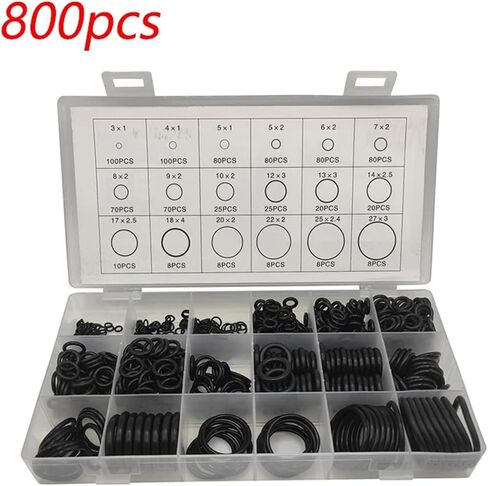 225-800pcs طوقا حشية نتريل معبأة متعددة الأحجام مطاطية O-Rings إصلاح مجموعة الغسالات المقاومة للزيت مجموعة الغسالات (770 ٪) in Kuwait