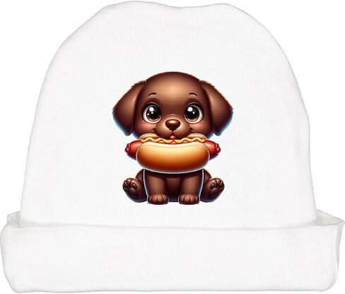 Inktastic Labrador Puppy Chocolate Lab Baby Beanie Hat in Kuwait