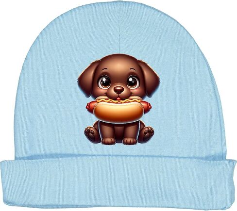 Inktastic Labrador Puppy Chocolate Lab Baby Beanie Hat in Kuwait