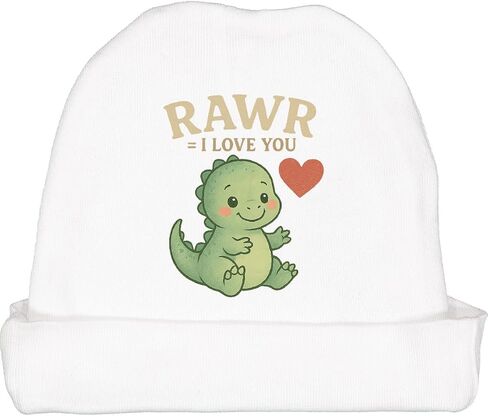 inktastic Cute Dinosaur Rawr Means I Love You Baby Beanie Hat in Saudi Arabia