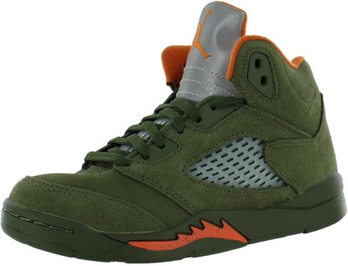 Preschool Air Jordan 5 Retro 'Olive' Army Olive/Solar Orange (440889 308) PS Little Kids Shoe in Saudi Arabia