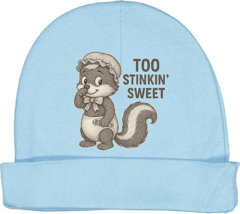 inktastic Too Stinkin' Sweet Skunk Baby Humor Baby Beanie Hat in Saudi Arabia