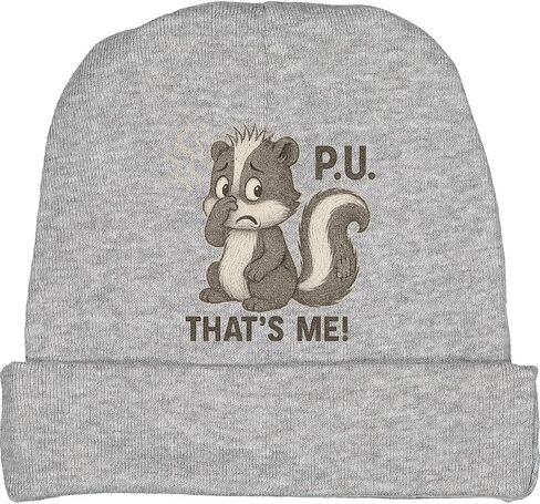 inktastic Cute Skunk P.U. That's Me Cartoon Humor Baby Beanie Hat in Saudi Arabia