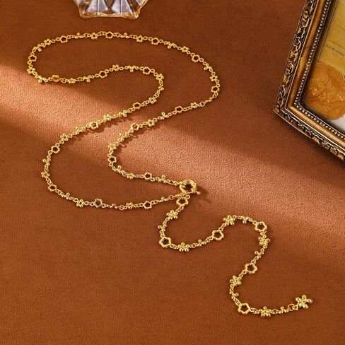 GZQ Gold Rosary y Netlace for Women 18K Gold Plated Dity Necklace Negthy Jewelry Gifts (N32) in Kuwait