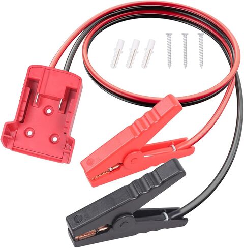 كابلات الطائر مع مقاطع التمساح 8AWG متوافقة مع بطارية MIL-Waukee M18 18V ، لبطارية أداة بدء القفز (2 قدم) in Kuwait