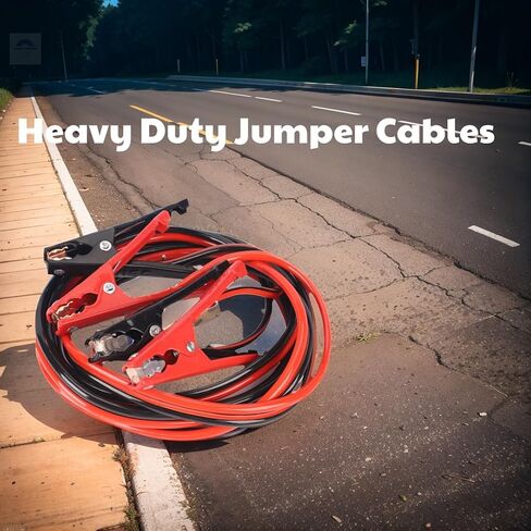 Jumper Cables for Car Battery，Heavy Duty Booster Cables for Jump Starting Dead or Weak Batteries, Emergency Start Cable for Car Van Truck with Carry Bag(8Gauge,10FT) in Kuwait