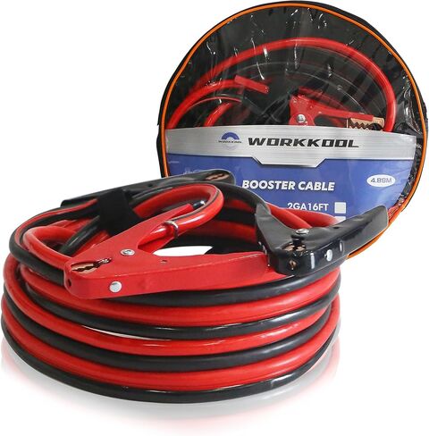 Jumper Cables for Car Battery，Heavy Duty Booster Cables for Jump Starting Dead or Weak Batteries, Emergency Start Cable for Car Van Truck with Carry Bag(8Gauge,10FT) in Kuwait