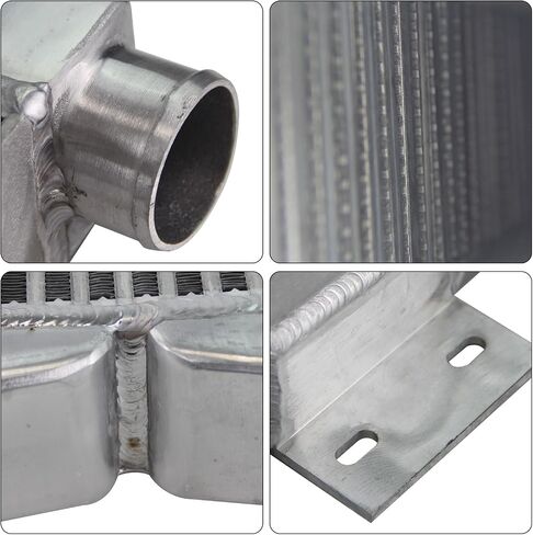 Universal Twin Turbo Intercooler 24"x9"x3.5" Bar & Plate Custom (2 In/1 Out) Black in Saudi Arabia