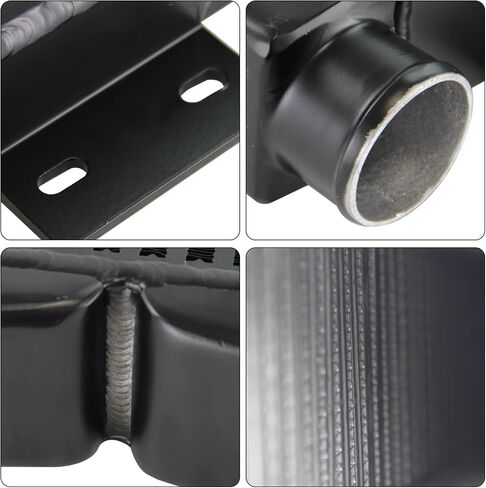 Universal Twin Turbo Intercooler 24"x9"x3.5" Bar & Plate Custom (2 In/1 Out) Black in Saudi Arabia