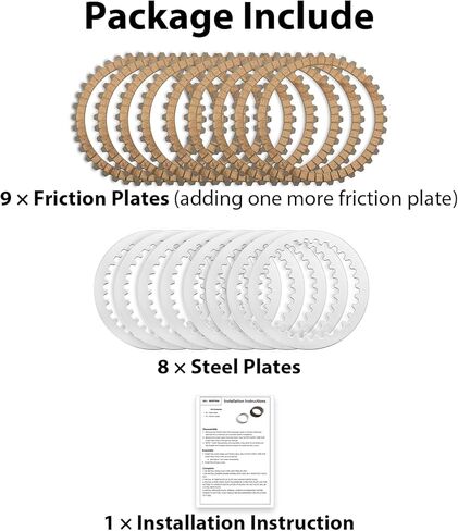 Mofun Plate Friction Steel Clutch Kit Compatible with Harley Touring Electra Road Street Glide Road King Softail Street Bob Dyna Fat Bob Trike Twin Cam 1999-2017 Replace of P/N 37932-98 307-30-10013 in Saudi Arabia