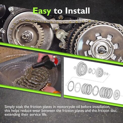 Mofun Plate Friction Steel Clutch Kit Compatible with Harley Touring Electra Road Street Glide Road King Softail Street Bob Dyna Fat Bob Trike Twin Cam 1999-2017 Replace of P/N 37932-98 307-30-10013 in Saudi Arabia