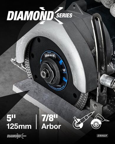 CRALY 4-1/2 Inch Ultra Thin Diamond Saw Blade for Angle Grinder, 7/8 Inch Arbor, Diamond Cutting Wheel, Wet/Dry Cutting, for Ceramic, Tile, Marble, Granite, Brick, Porcelain, 5-pk in Kuwait