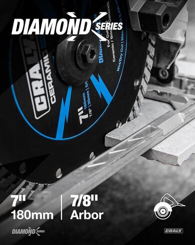 CRALY 4-1/2 Inch Ultra Thin Diamond Saw Blade for Angle Grinder, 7/8 Inch Arbor, Diamond Cutting Wheel, Wet/Dry Cutting, for Ceramic, Tile, Marble, Granite, Brick, Porcelain, 5-pk in Kuwait