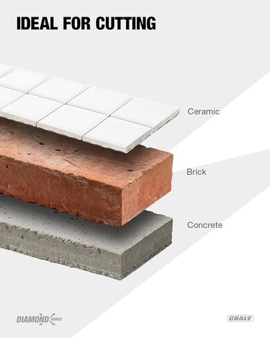 CRALY 4-1/2 Inch Ultra Thin Diamond Saw Blade for Angle Grinder, 7/8 Inch Arbor, Diamond Cutting Wheel, Wet/Dry Cutting, for Ceramic, Tile, Marble, Granite, Brick, Porcelain, 5-pk in Kuwait