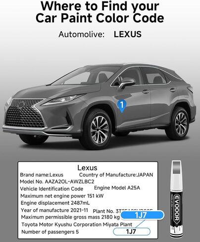 Present White Pearl (085) لمس الطلاء المتوافق مع Lexus Match 2 في 1 لمس UP PEN للرقائق وإصلاح Nicks مع 2pcs القابلين للتصرف فائقة الدقة in Saudi Arabia