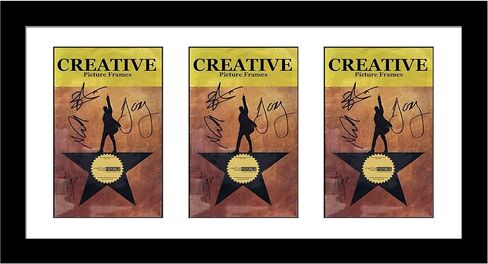 Creative Picture Frames 11"x 22" Black Triple Theatre Bill Frame and White Matting with Installed Hanger and Stand (Theatre Bill Not Included) in Saudi Arabia