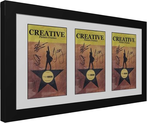 Creative Picture Frames 11"x 22" Black Triple Theatre Bill Frame and White Matting with Installed Hanger and Stand (Theatre Bill Not Included) in Saudi Arabia