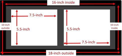 Creative Picture Frames 16X24Bk-B Black Vertical Double Diploma Frame With 2 Opening Black Mat, Holds 2-11X14-Inch Documents With Wall Hanger in Saudi Arabia