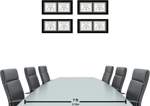 Creative Picture Frames 16X24Bk-B Black Vertical Double Diploma Frame With 2 Opening Black Mat, Holds 2-11X14-Inch Documents With Wall Hanger in Saudi Arabia