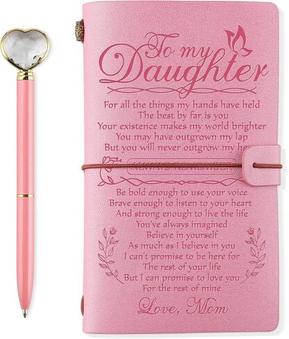 PRSTENLY Daughter In Law Gifts, Gifts for Daughter In Law Leather Journal 140 Page Refillable Journal, Christmas Mothers Day Birthday Gifts for Daughter In Law from Mother In Law in Saudi Arabia