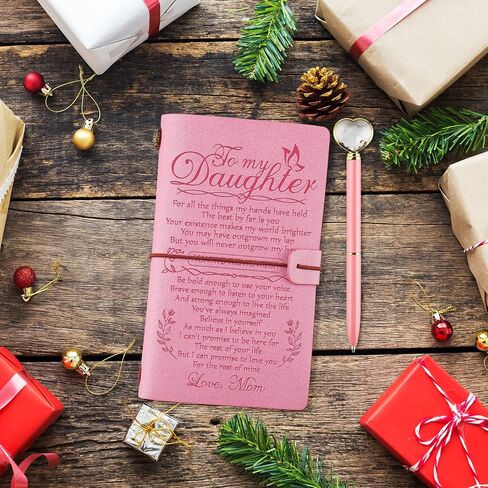 PRSTENLY Daughter In Law Gifts, Gifts for Daughter In Law Leather Journal 140 Page Refillable Journal, Christmas Mothers Day Birthday Gifts for Daughter In Law from Mother In Law in Saudi Arabia