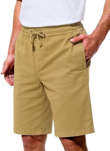 Mens Shorts Casual Shorts Cotton Drawstring Summer Beach Stretch Twill Chino Golf Shorts in Kuwait