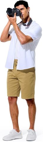 Mens Shorts Casual Shorts Cotton Drawstring Summer Beach Stretch Twill Chino Golf Shorts in Kuwait