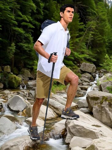 Mens Shorts Casual Shorts Cotton Drawstring Summer Beach Stretch Twill Chino Golf Shorts in Kuwait