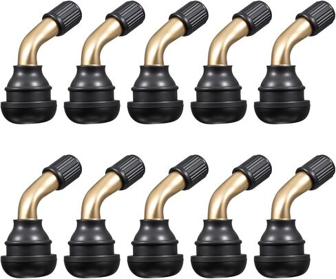 10 PCS صمام الإطارات بدون أنبوب PVR70 بنت 90 درجة صمامات الإطارات الزاوية الجذعية النحاس النحاس الأسود في قاعدة صمام معدني أسود ينبع لدراجة نارية دراجة نارية ATV GO KART يناسب حافة الإطارات بدون أنابيب in Kuwait