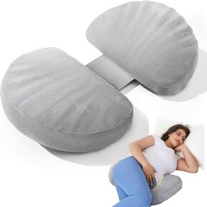 Pregnancy Pillow for Sleeping, Memory Foam Pillow for Side Sleeper, Maternity Pillow Support for Back, Belly, HIPS for Pregnant Women, Portable and Adjustable Travel Wedge Pillow in Saudi Arabia
