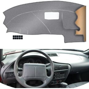 غطاء لوحة القيادة KEYOOG مناسب لـ 2021-2019 Chevy Silverado 1500، G-MC Sierra 1500 (بدون نماذج HUD)، سجادة لوحة عدادات السيارة مضادة للوهج، وسادة مضادة للانزلاق وواقي من الشمس (الفانيلا) in Kuwait