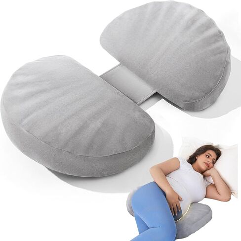 Pregnancy Pillow for Sleeping, Memory Foam Pillow for Side Sleeper, Maternity Pillow Support for Back, Belly, HIPS for Pregnant Women, Portable and Adjustable Travel Wedge Pillow in Saudi Arabia