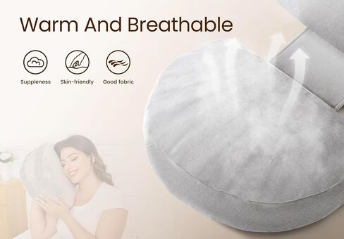 Pregnancy Pillow for Sleeping, Memory Foam Pillow for Side Sleeper, Maternity Pillow Support for Back, Belly, HIPS for Pregnant Women, Portable and Adjustable Travel Wedge Pillow in Saudi Arabia