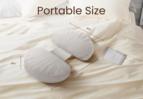 Pregnancy Pillow for Sleeping, Memory Foam Pillow for Side Sleeper, Maternity Pillow Support for Back, Belly, HIPS for Pregnant Women, Portable and Adjustable Travel Wedge Pillow in Saudi Arabia