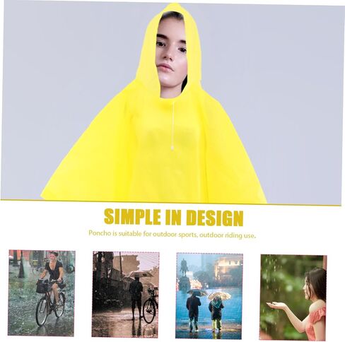 ToyAndona Outdoor Rain Poncho للبالغين معطف واق من المطر المعطف الطارئ مريح للسفر والاستخدام اليومي للتصميم الخفيف وخفيفة الوزن للتنزه وركوب الدراجات in Saudi Arabia