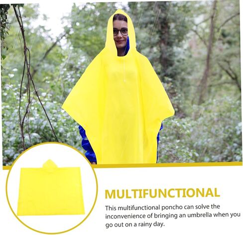 ToyAndona Outdoor Rain Poncho للبالغين معطف واق من المطر المعطف الطارئ مريح للسفر والاستخدام اليومي للتصميم الخفيف وخفيفة الوزن للتنزه وركوب الدراجات in Saudi Arabia
