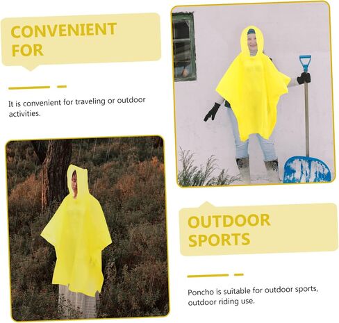 ToyAndona Outdoor Rain Poncho للبالغين معطف واق من المطر المعطف الطارئ مريح للسفر والاستخدام اليومي للتصميم الخفيف وخفيفة الوزن للتنزه وركوب الدراجات in Saudi Arabia