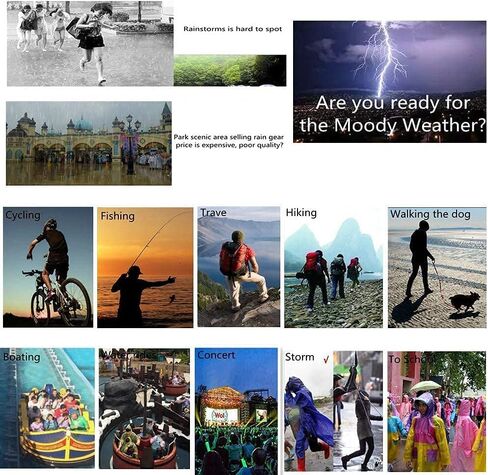 Rain Ponchos Raincoats for Adults, 2 Pcs Reusable Rain Jacket Coats with Hoods and Sleeves for Men Women (White) in Kuwait