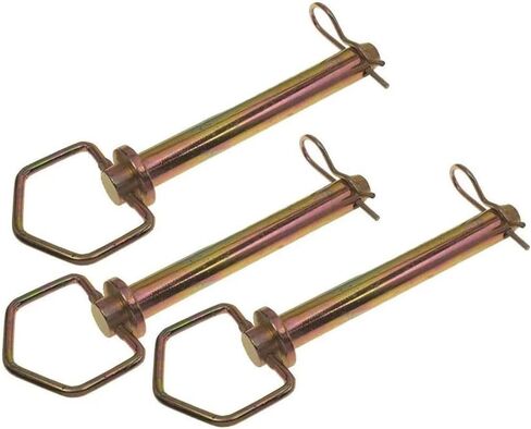 Agralink 3 PCS Dwivel Hitch Pin 7/8 "× 6-1/4" W/CLIPS - زنك مطلي بالزنك ، فولاذ كربوني عالي ، دبوس أمان عوائق المقطورة للجرارات in Kuwait