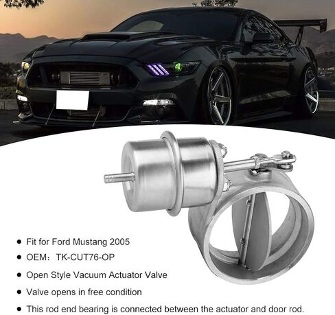 3in 76mm صمام فراغ ، وحدة تحكم توربو النفايات ، مشغل مكافحة العادم TK Cut76 Op Fit for Fordb Mustang 2005 in Saudi Arabia