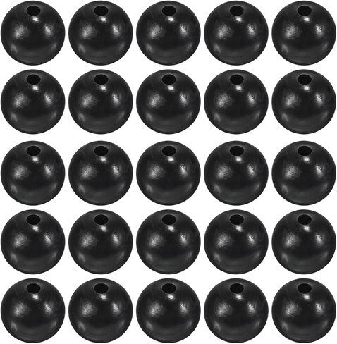 200 Pcs Glow Fishing Beads - Plastic Luminous Round Bait Egg Lure Rigs Apply to Outdoor Tackle Tool (5mm, Black) in Saudi Arabia