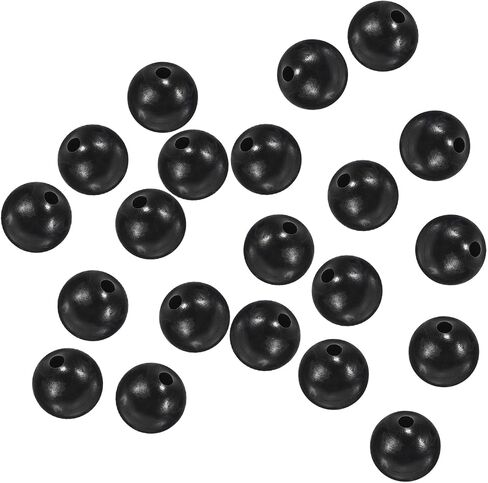 200 Pcs Glow Fishing Beads - Plastic Luminous Round Bait Egg Lure Rigs Apply to Outdoor Tackle Tool (5mm, Black) in Saudi Arabia