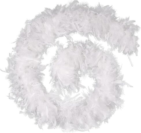 45G White Feather Boas 2 ياردة تركيا تشاندل الريش بوا ل DIY Craft حفل زفاف الرقص هالوين عيد الميلاد زخرفة زي in Kuwait