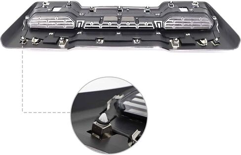 Front Hood Vent Compatible with 2020-2023 GMC Sierra 2500HD 3500HD, Chrome Bumper Air Vent Trim for Hood Scoop - Replacement OEM#84802216 | Part NO.84686275 in Kuwait