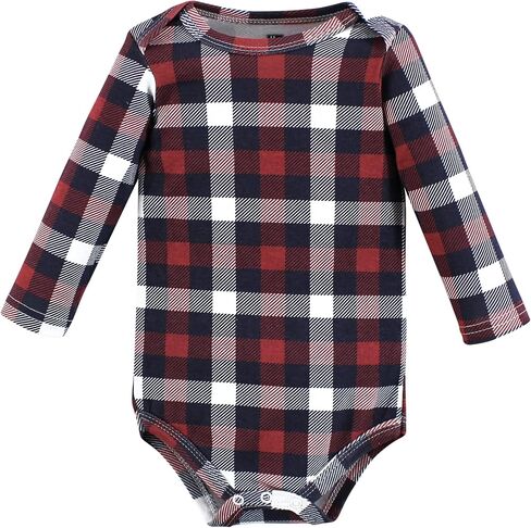 Hudson Baby Unisex Baby Cotton Long-Sleeve Bodysuits, Kind Human 5 Pack, 9-12 Months in Kuwait