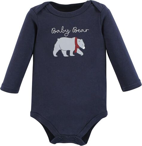 Hudson Baby Unisex Baby Cotton Long-Sleeve Bodysuits, Kind Human 5 Pack, 9-12 Months in Kuwait