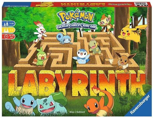 Ravensburger 22705 - Pokémon Labyrinth Glow in The Dark - Sliding Fun with Your Favorite Pokémon - Playable in Light and Dark for 2-4 Players Ages 7 and Up in Saudi Arabia